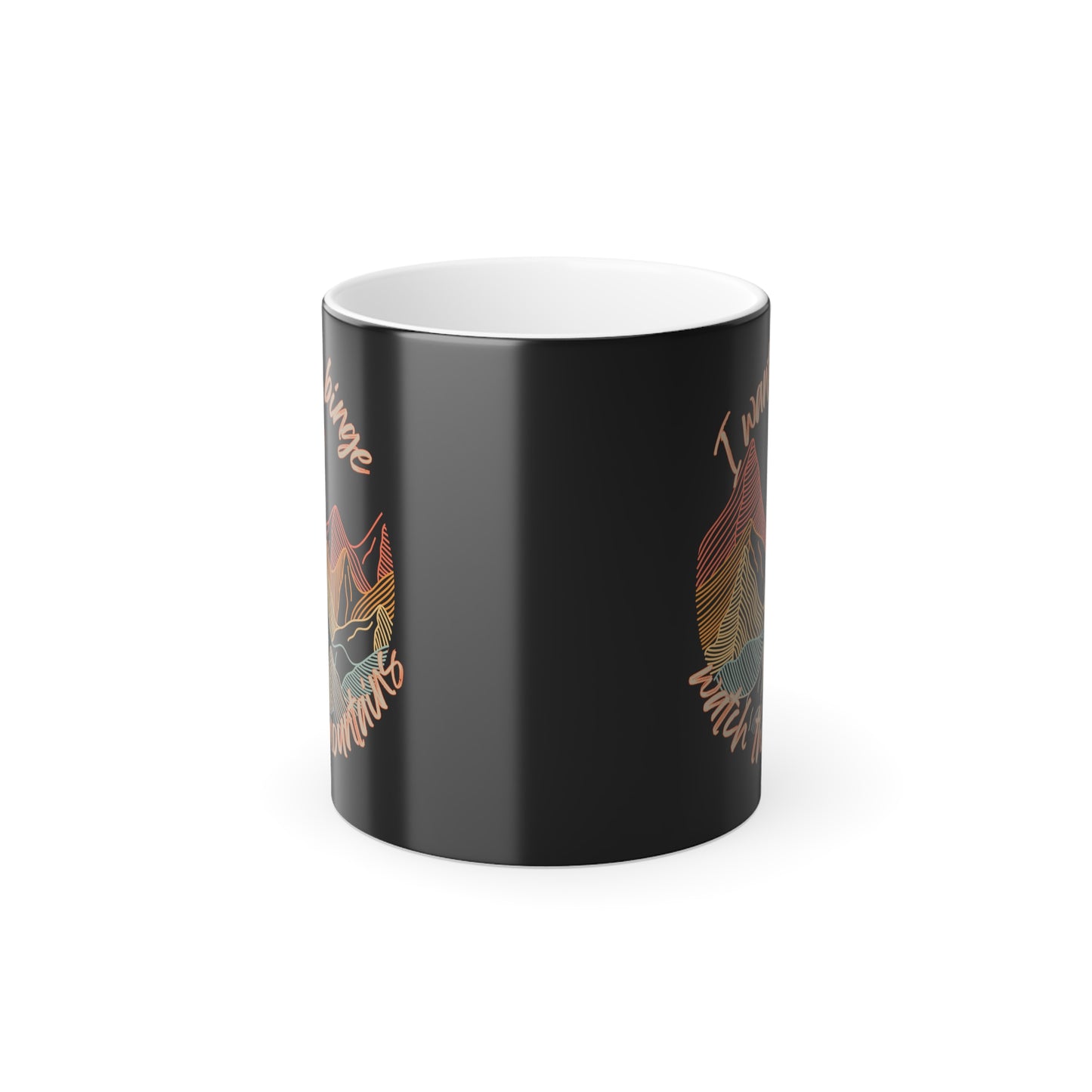 Binge Watch - Mountains - Color Morphing Mug, 11oz