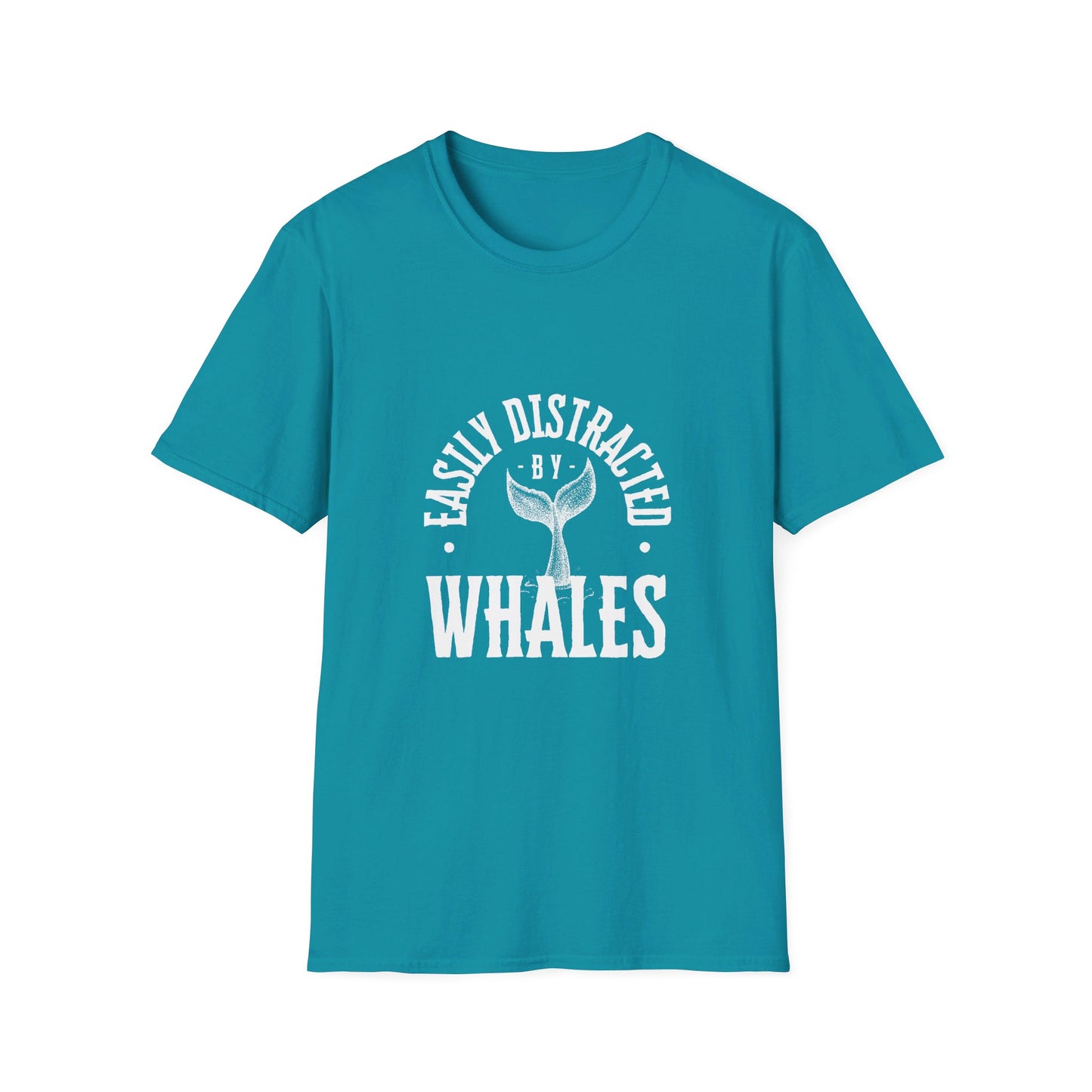 Easily distracted - Whales - Unisex Softstyle T-Shirt