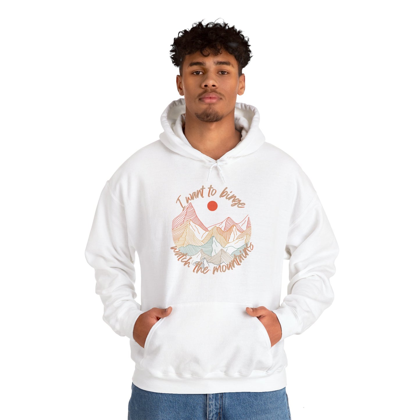 Binge Watch - Mountains - Unisex Heavy Blend™ Hooded Sweatshirt