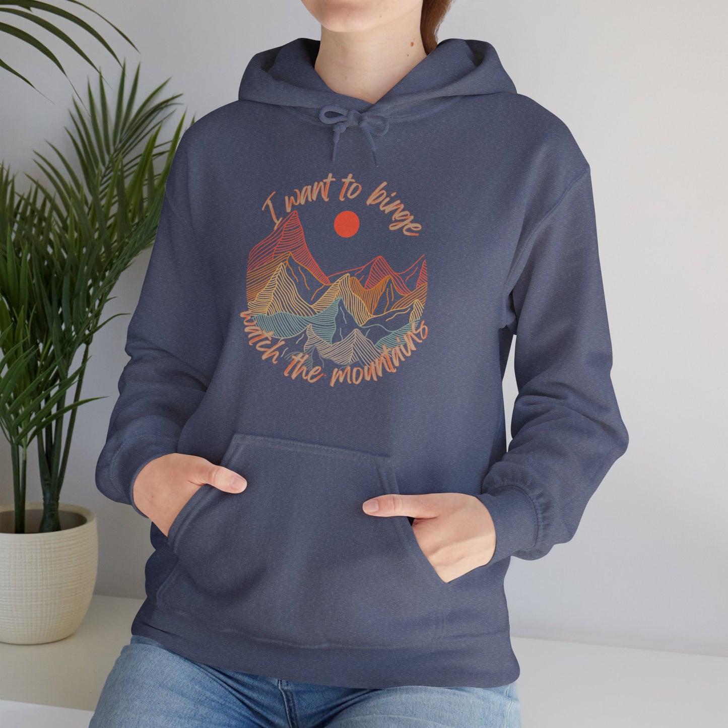 Binge Watch - Mountains - Unisex Heavy Blend™ Hooded Sweatshirt