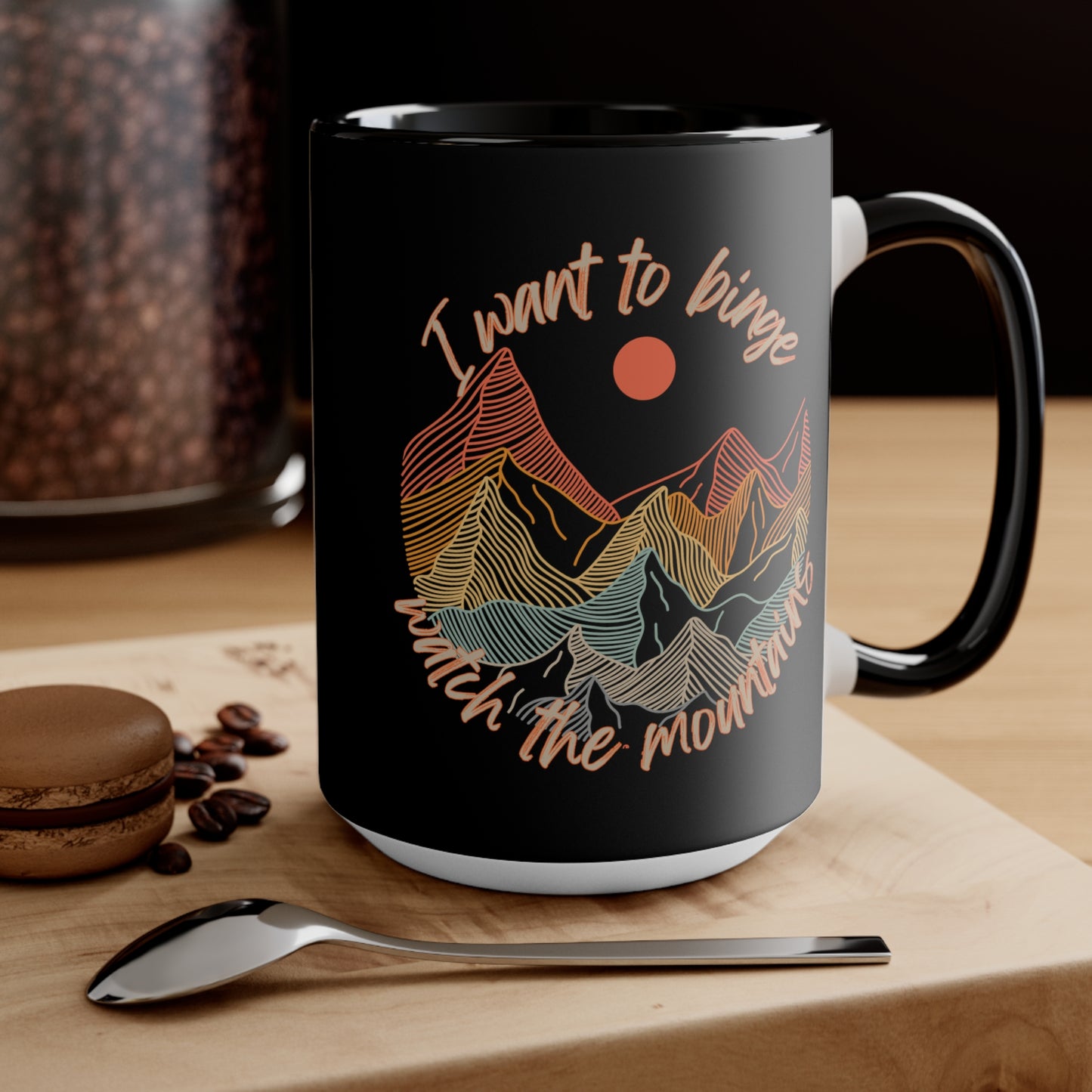 Binge Watch - Mountains - Accent Mugs 11 or 15 oz