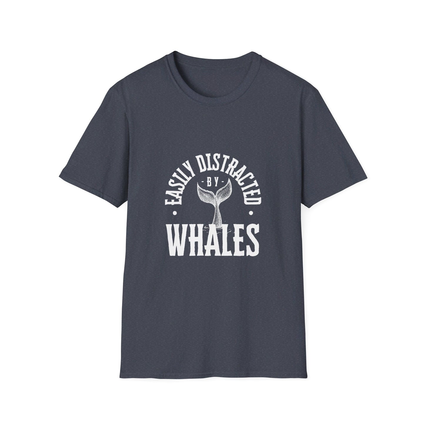 Easily distracted - Whales - Unisex Softstyle T-Shirt