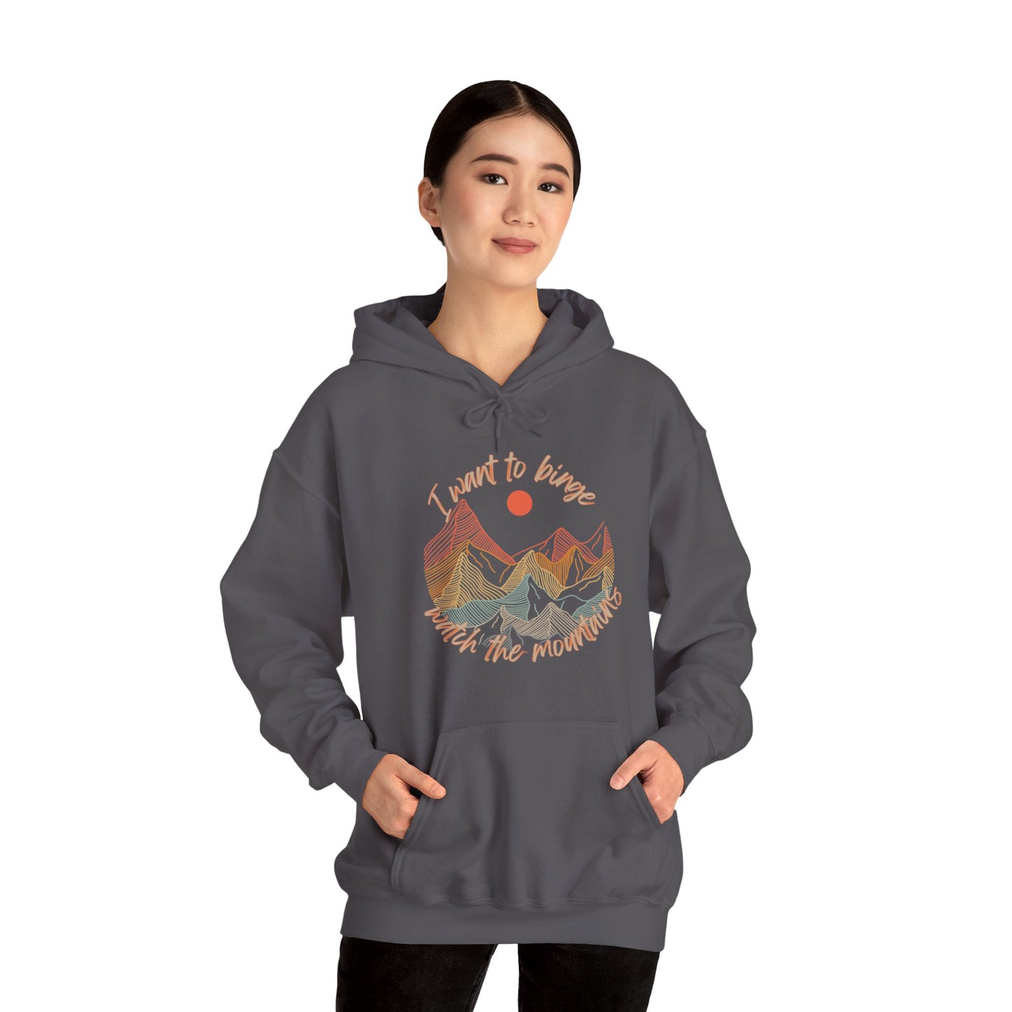 Binge Watch - Mountains - Unisex Heavy Blend™ Hooded Sweatshirt