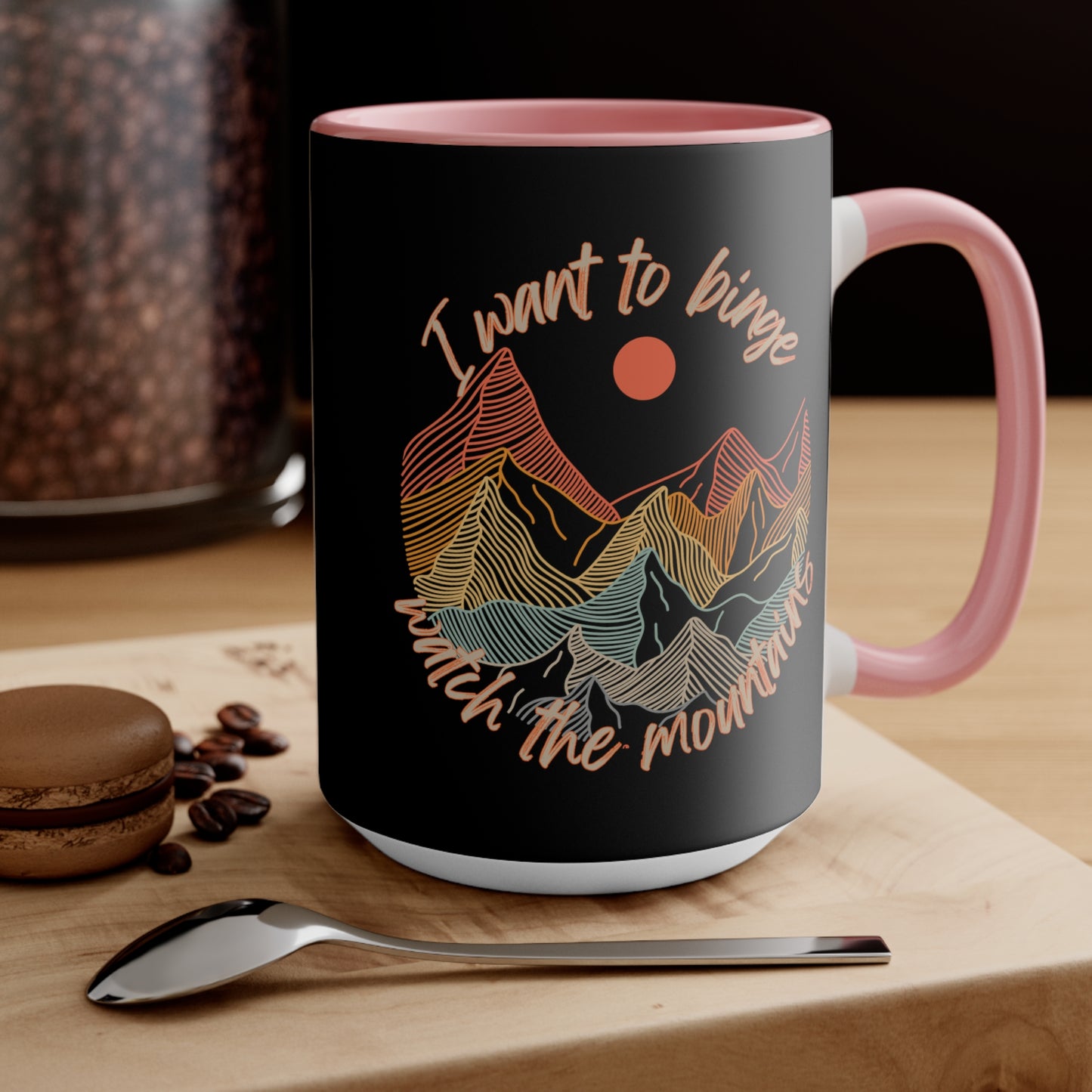 Binge Watch - Mountains - Accent Mugs 11 or 15 oz