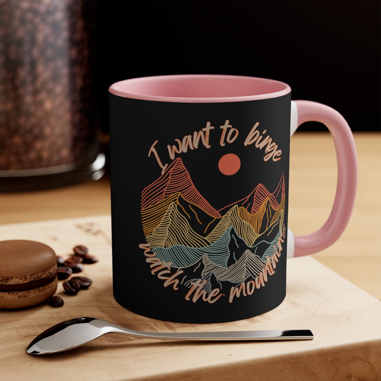 Binge Watch - Mountains - Accent Mugs 11 or 15 oz