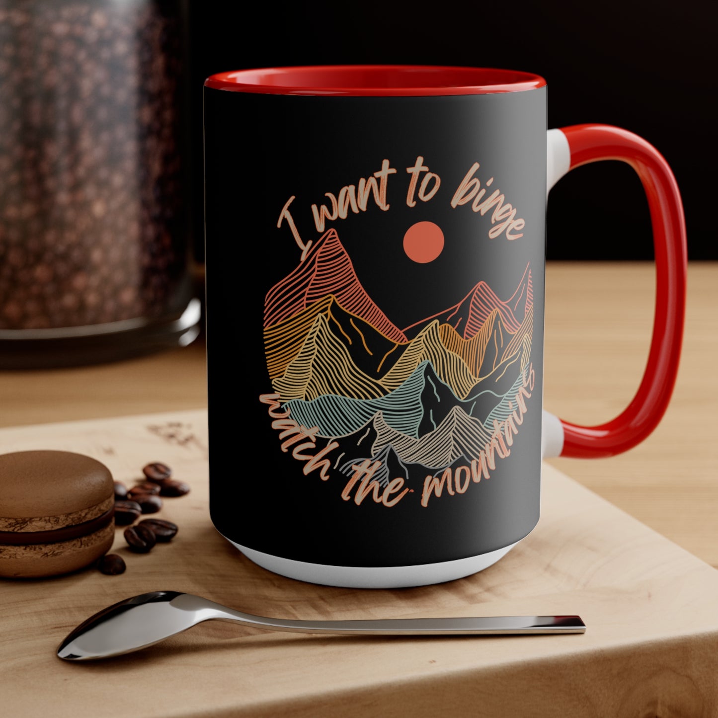 Binge Watch - Mountains - Accent Mugs 11 or 15 oz