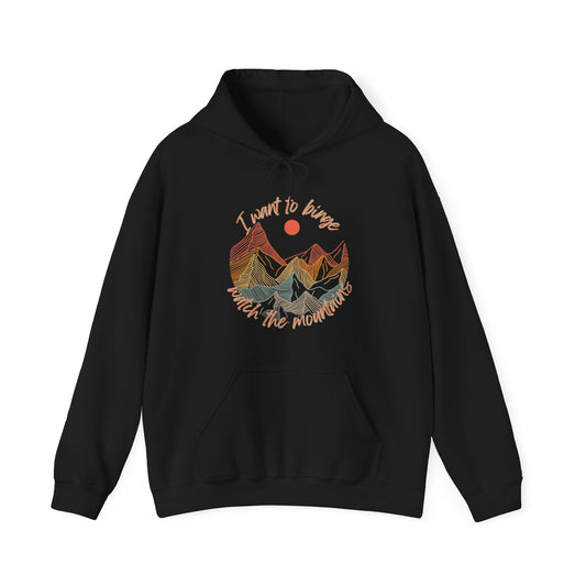 Binge Watch - Mountains - Unisex Heavy Blend™ Hooded Sweatshirt