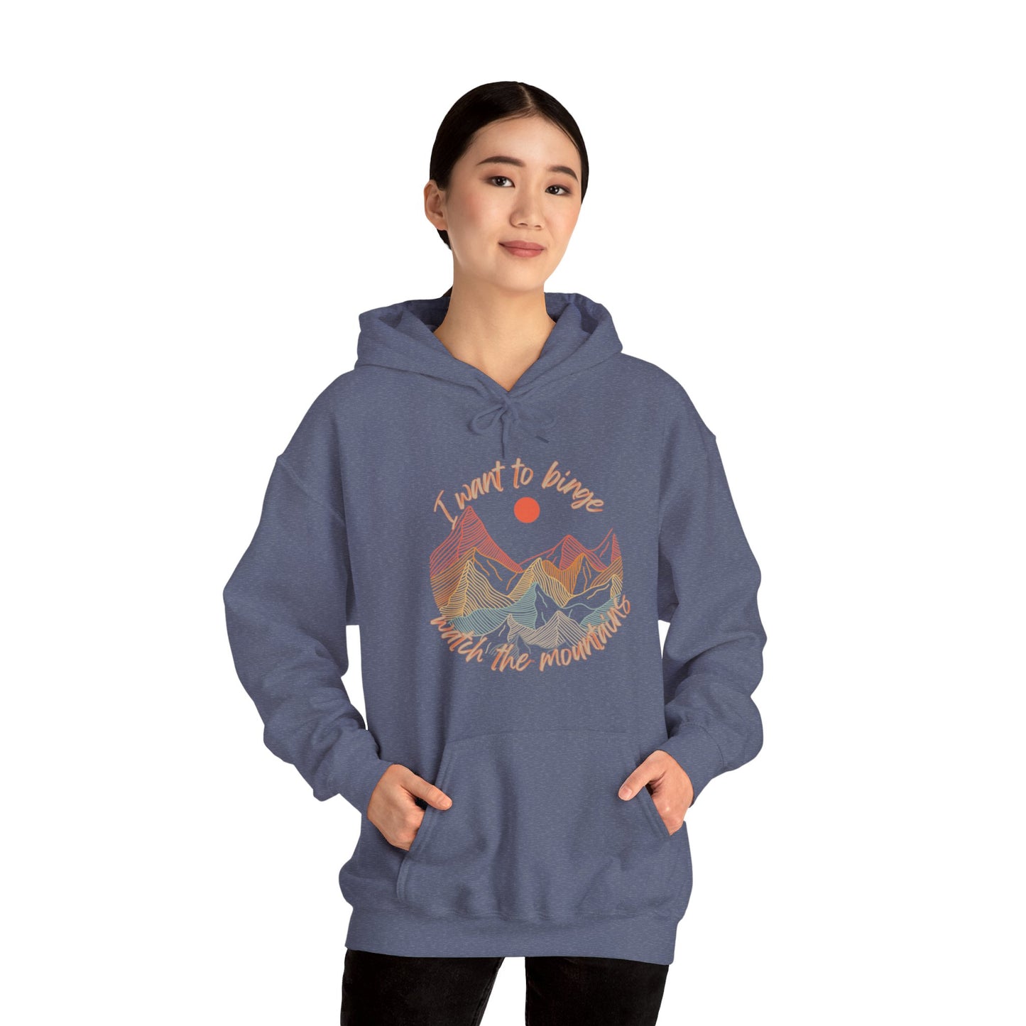 Binge Watch - Mountains - Unisex Heavy Blend™ Hooded Sweatshirt