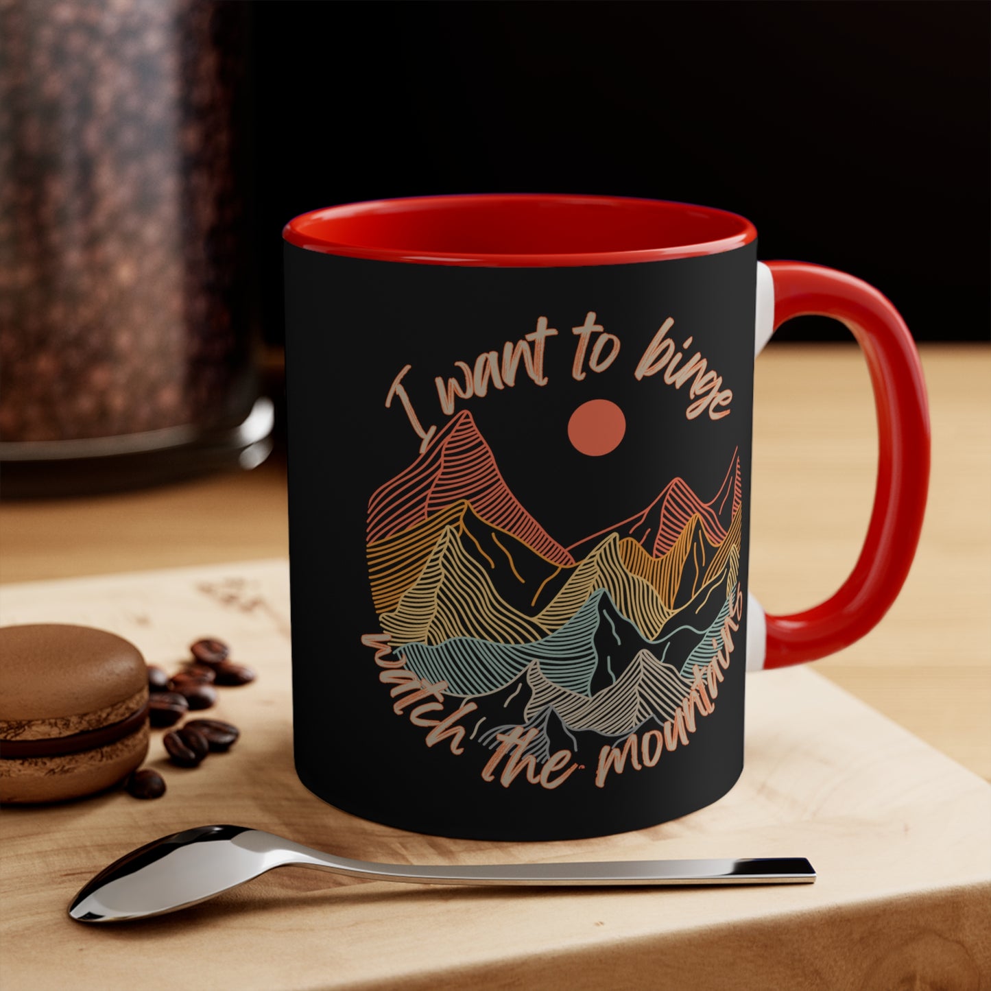 Binge Watch - Mountains - Accent Mugs 11 or 15 oz