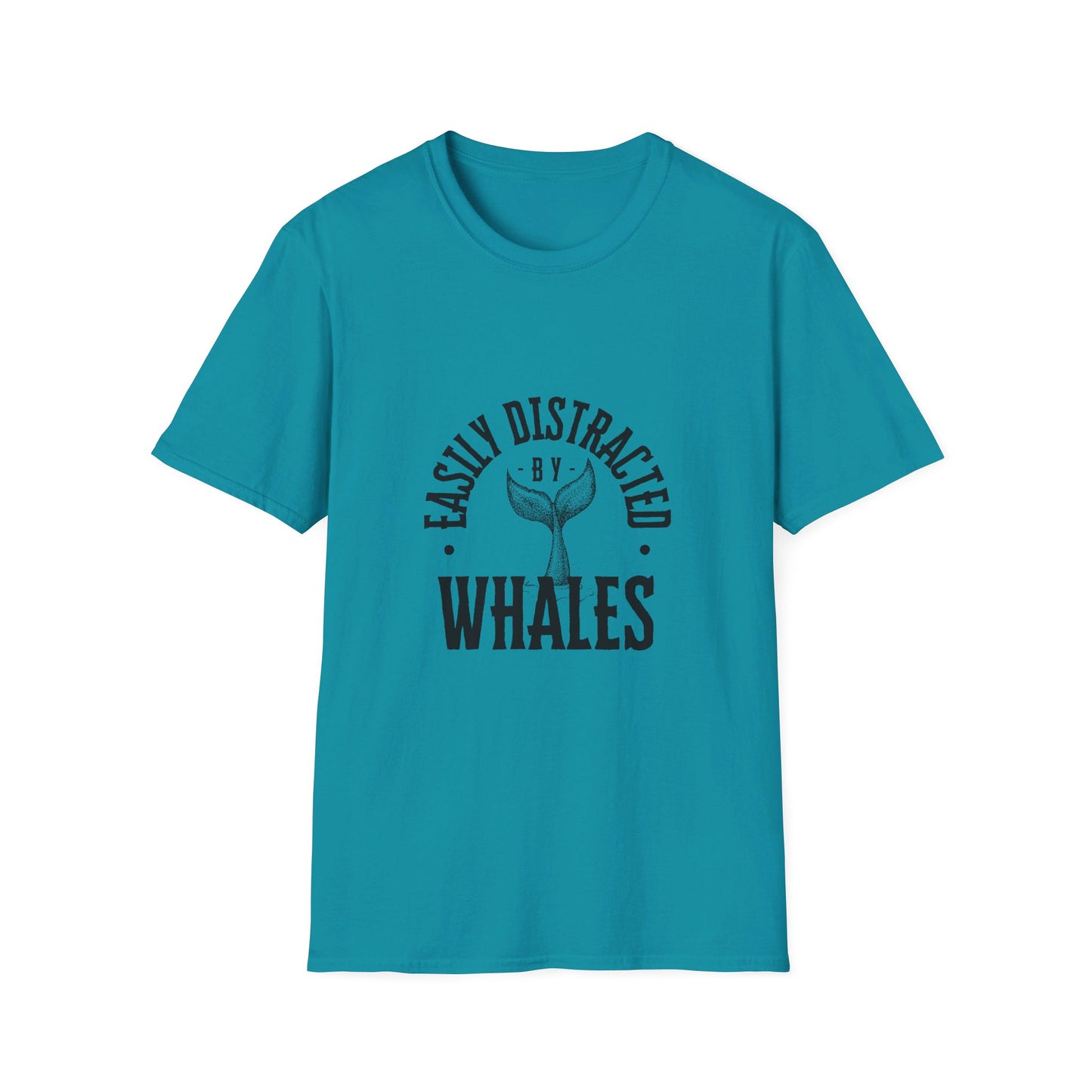 Easily distracted - Whales - Unisex Softstyle T-Shirt