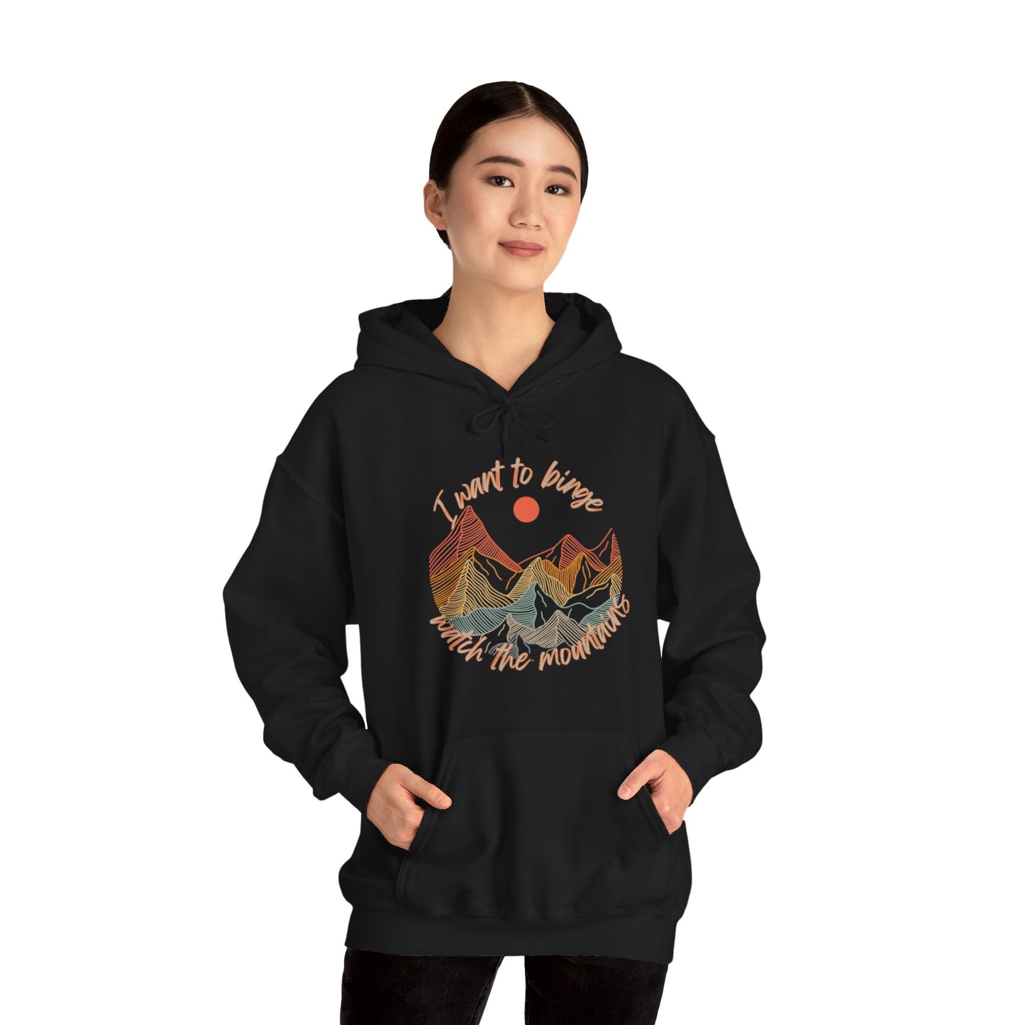 Binge Watch - Mountains - Unisex Heavy Blend™ Hooded Sweatshirt