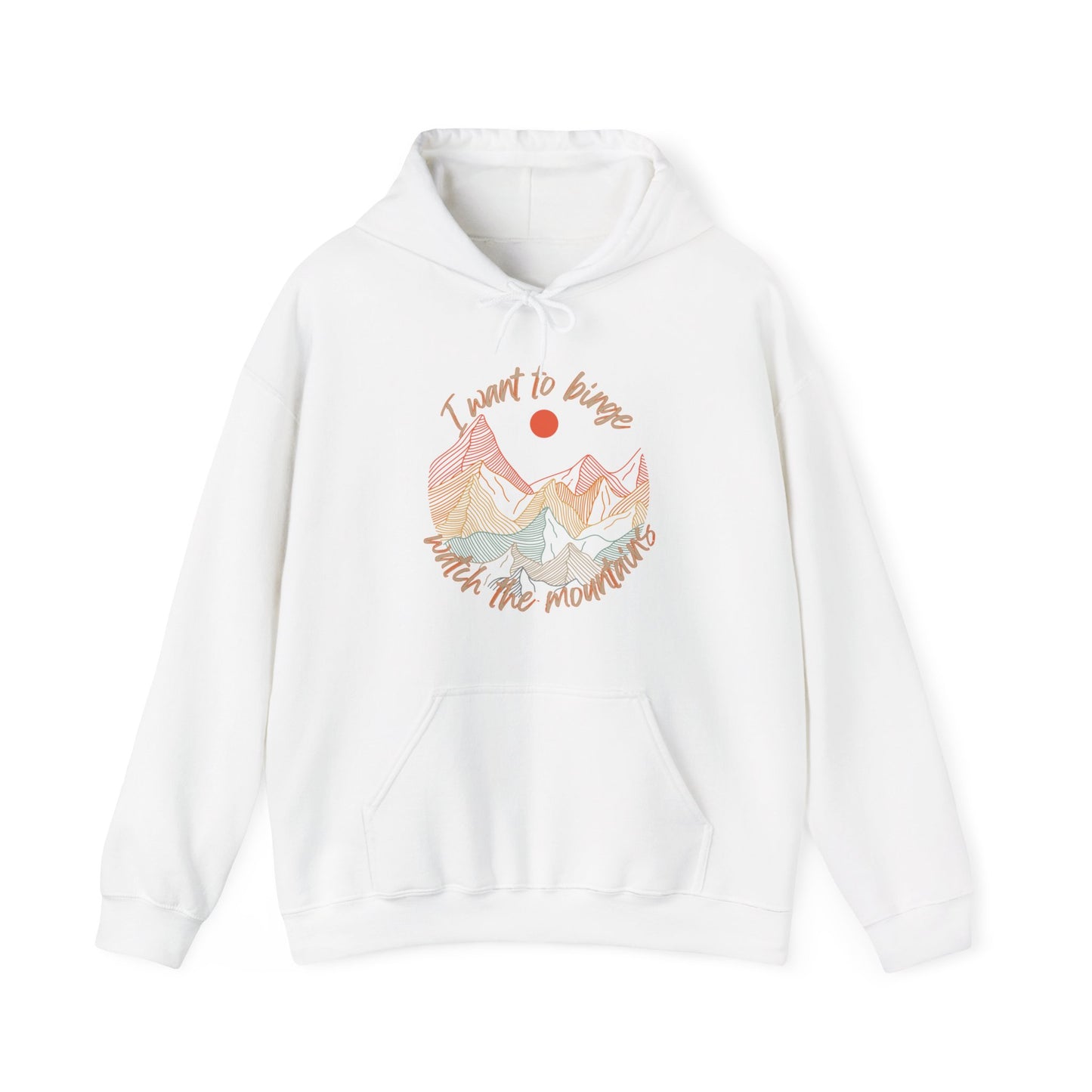 Binge Watch - Mountains - Unisex Heavy Blend™ Hooded Sweatshirt