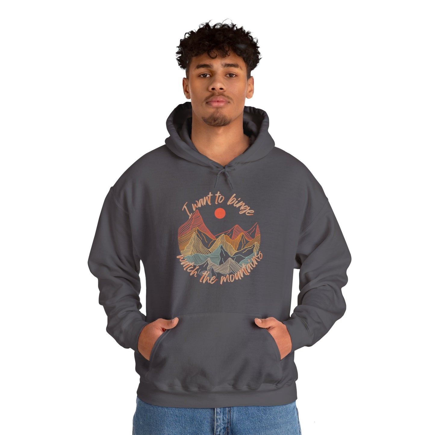 Binge Watch - Mountains - Unisex Heavy Blend™ Hooded Sweatshirt