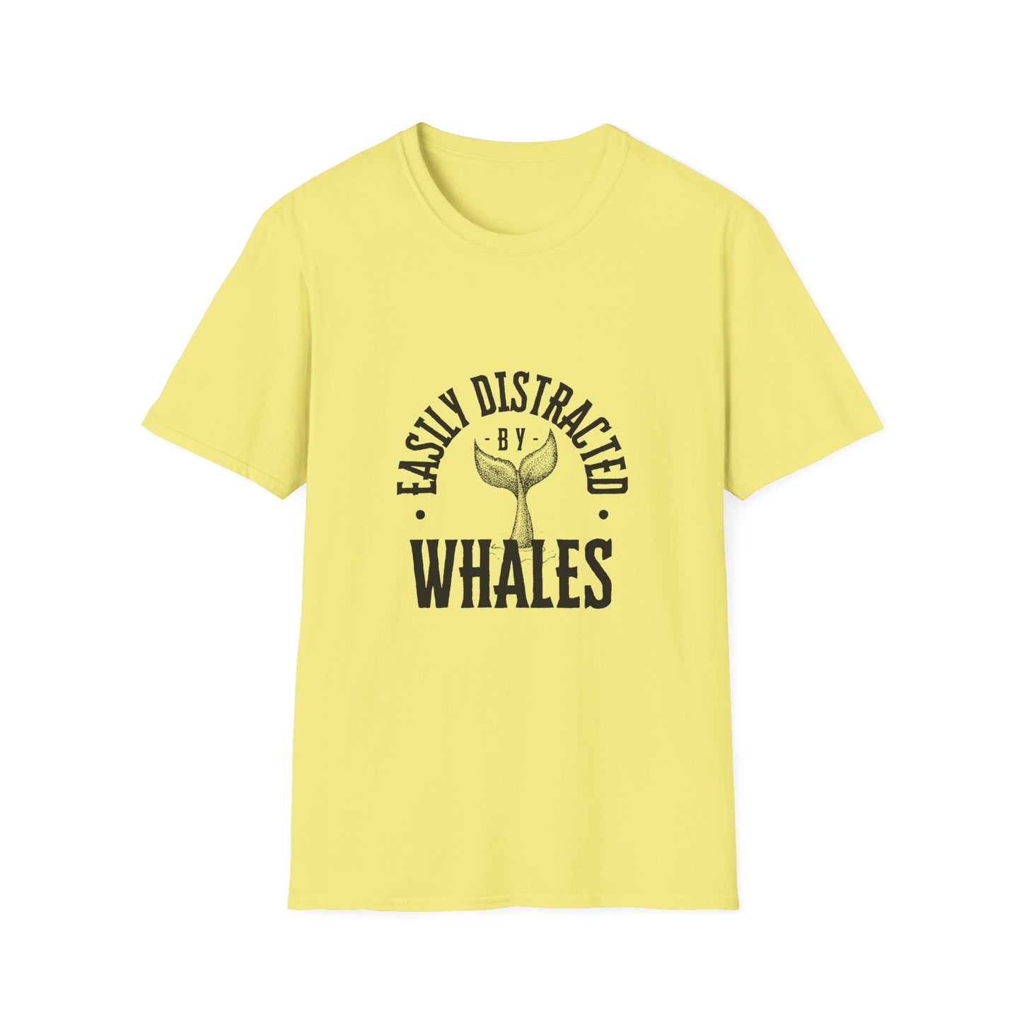 Easily distracted - Whales - Unisex Softstyle T-Shirt