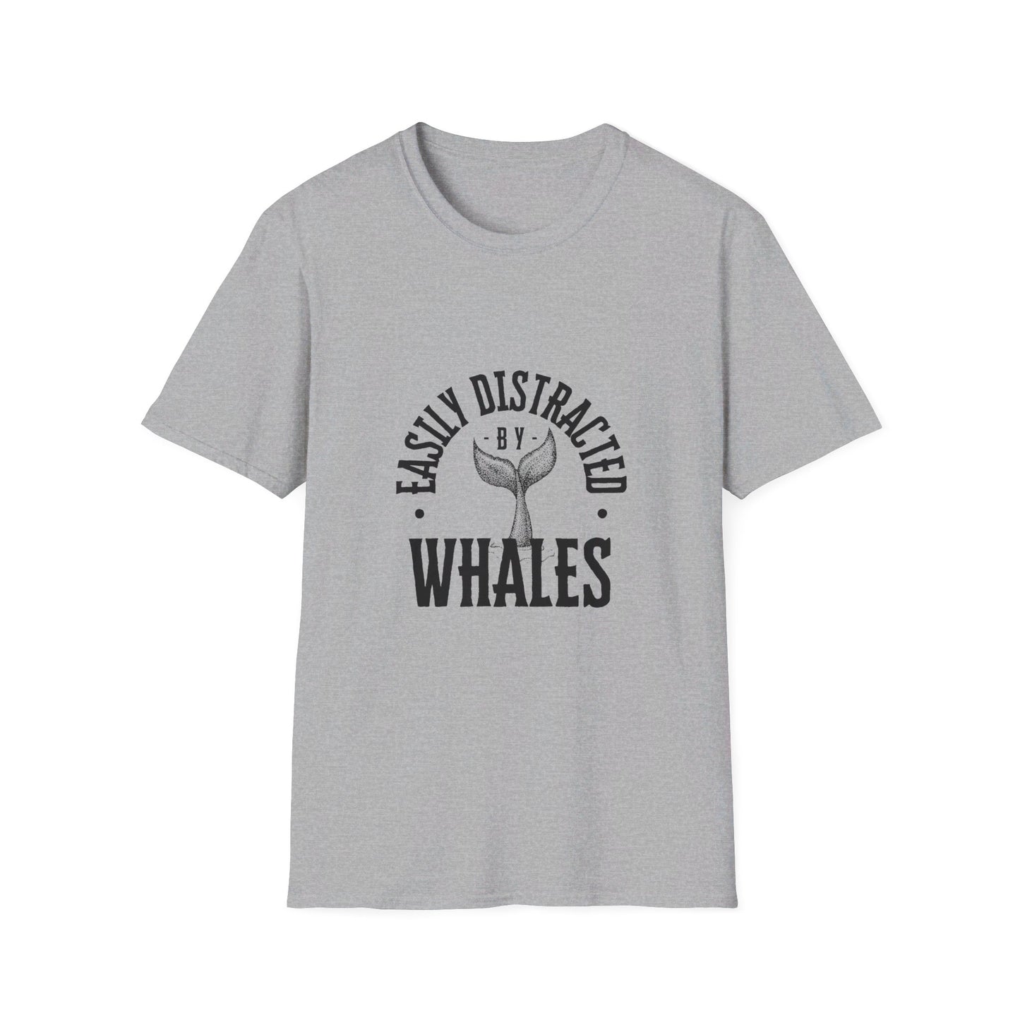 Easily distracted - Whales - Unisex Softstyle T-Shirt