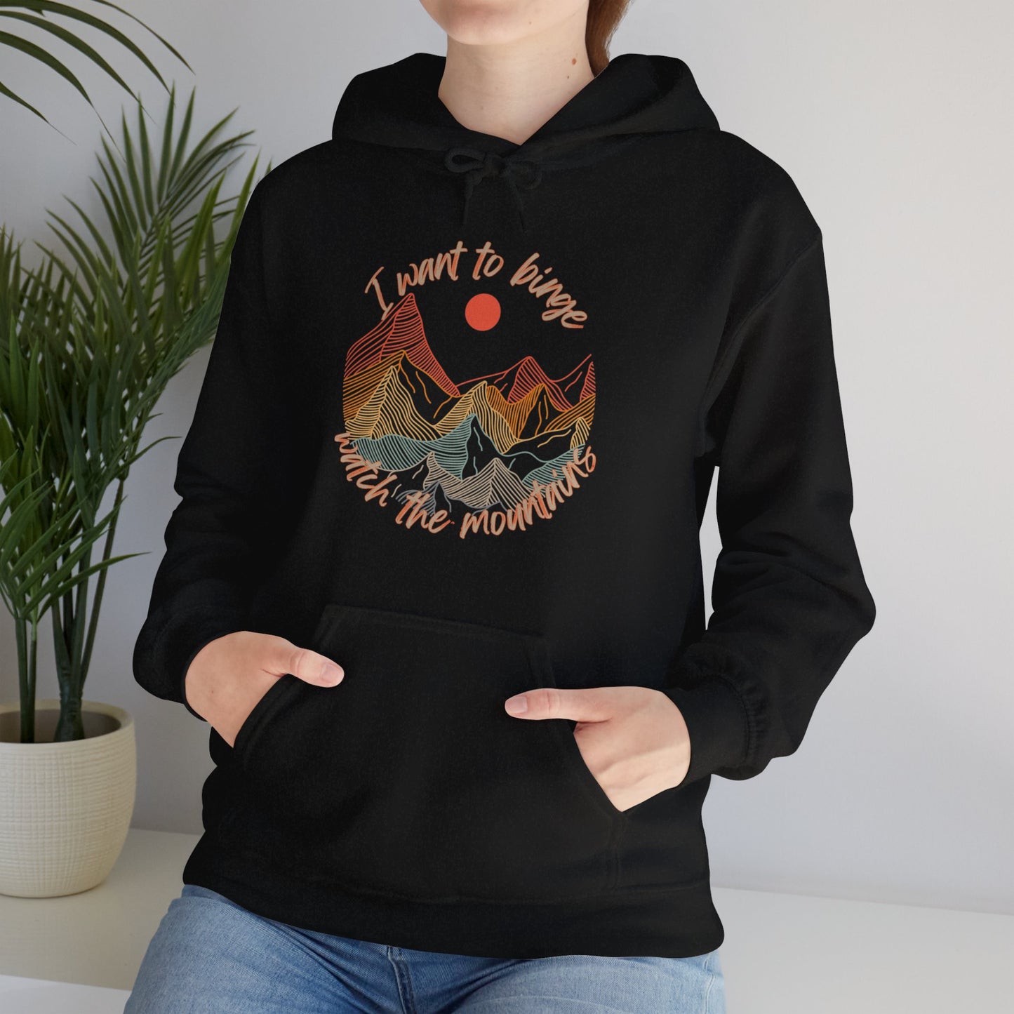 Binge Watch - Mountains - Unisex Heavy Blend™ Hooded Sweatshirt