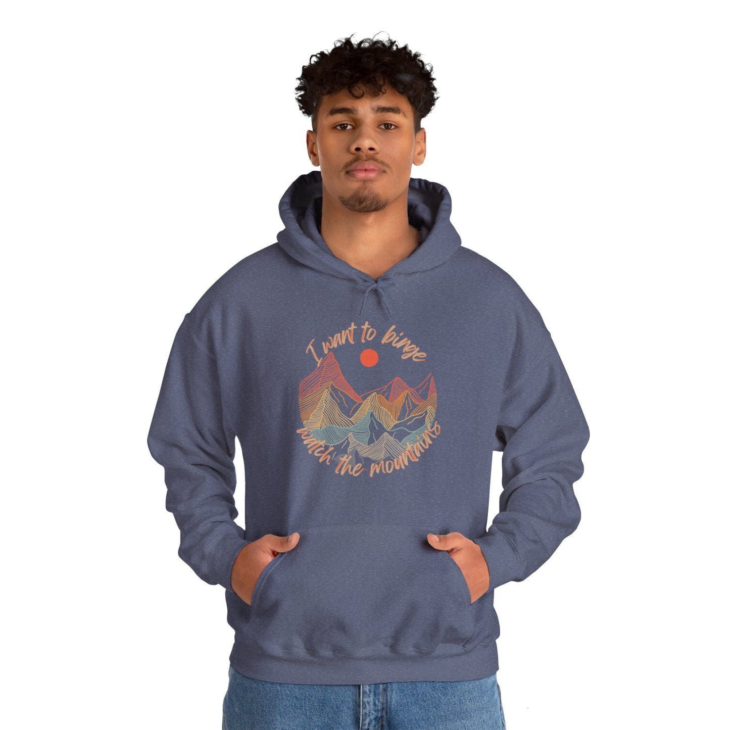 Binge Watch - Mountains - Unisex Heavy Blend™ Hooded Sweatshirt