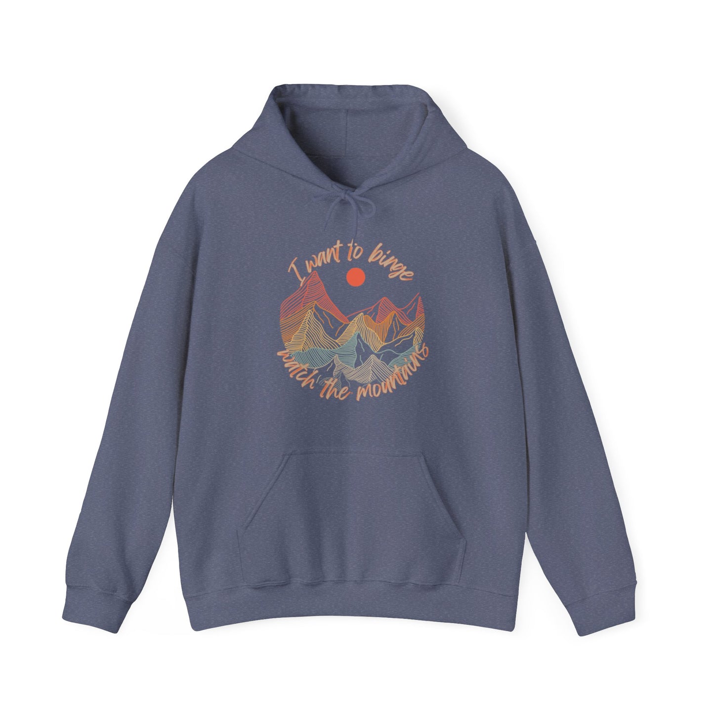 Binge Watch - Mountains - Unisex Heavy Blend™ Hooded Sweatshirt