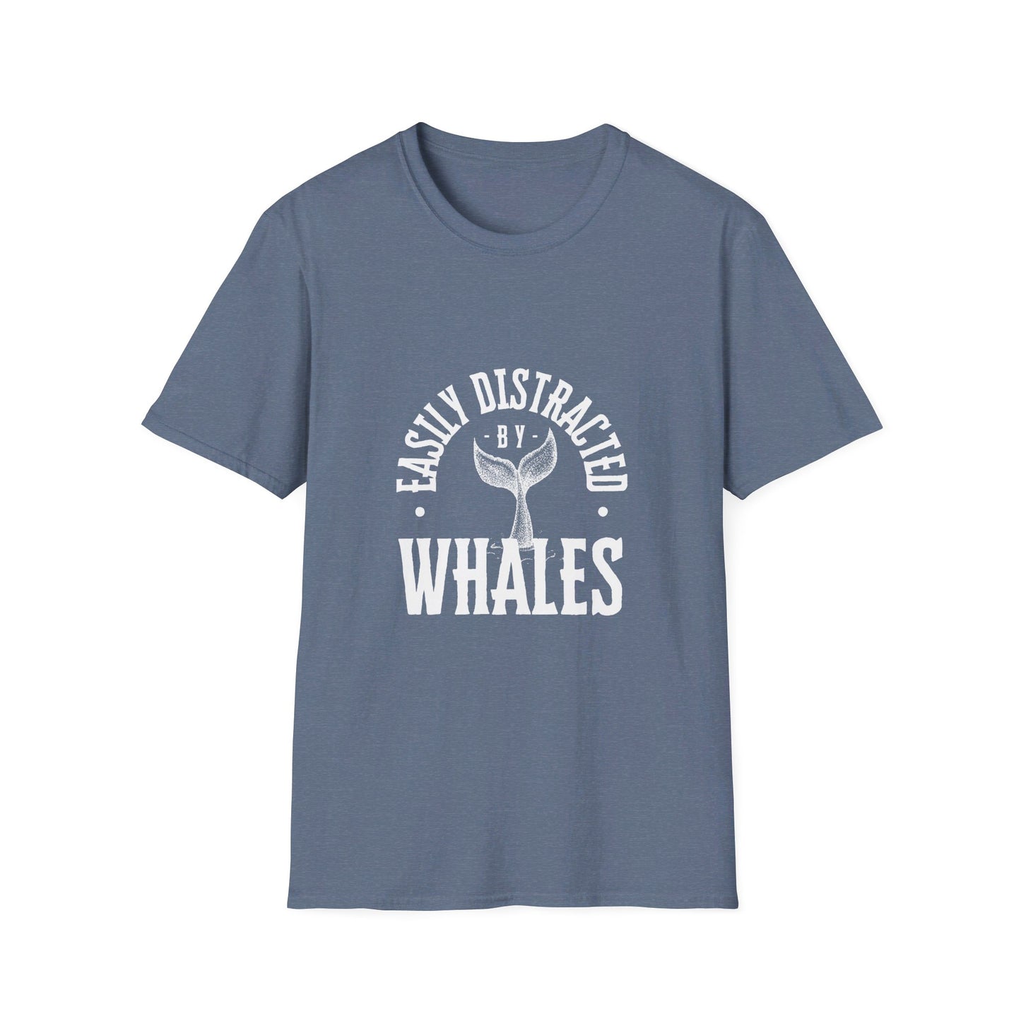 Easily distracted - Whales - Unisex Softstyle T-Shirt