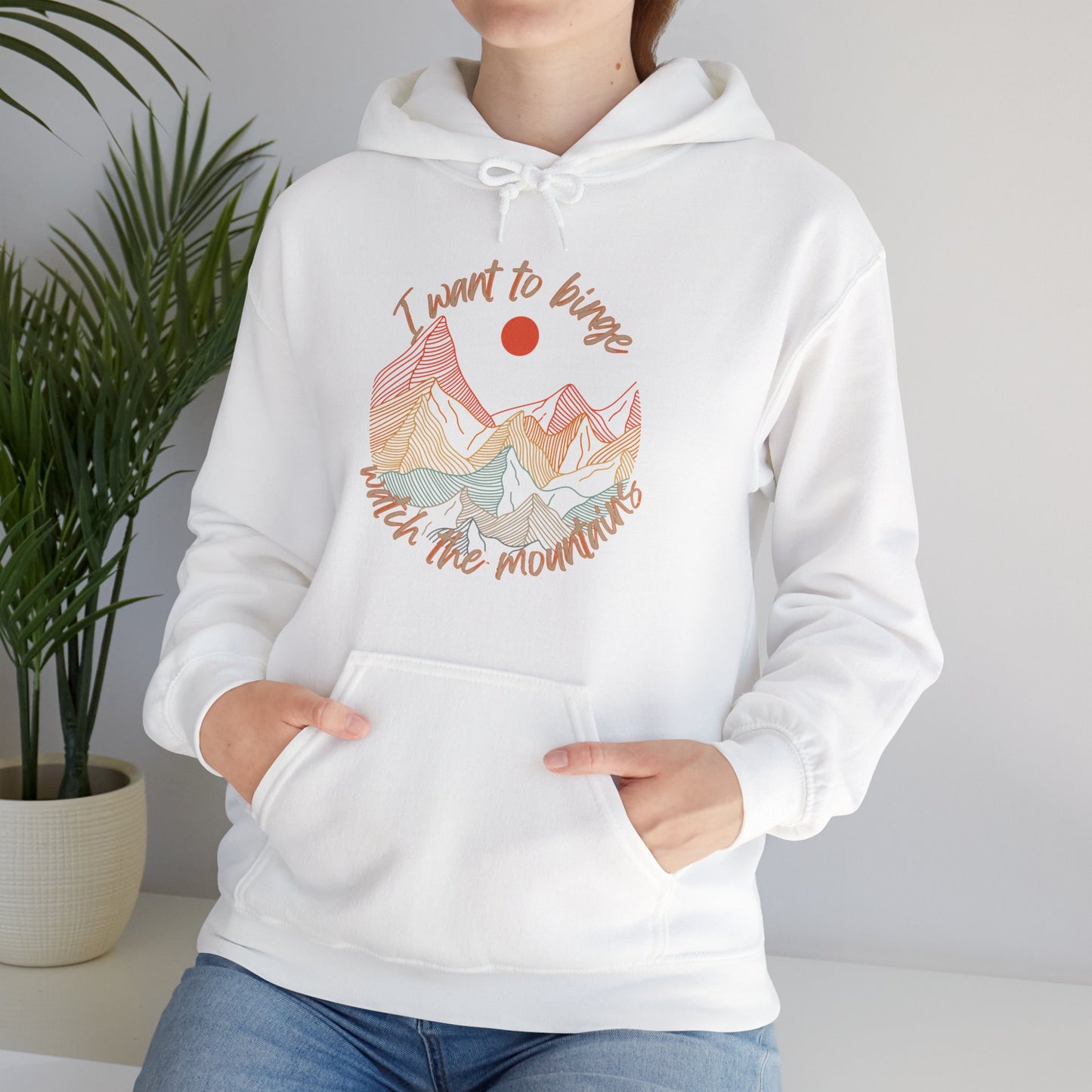 Binge Watch - Mountains - Unisex Heavy Blend™ Hooded Sweatshirt