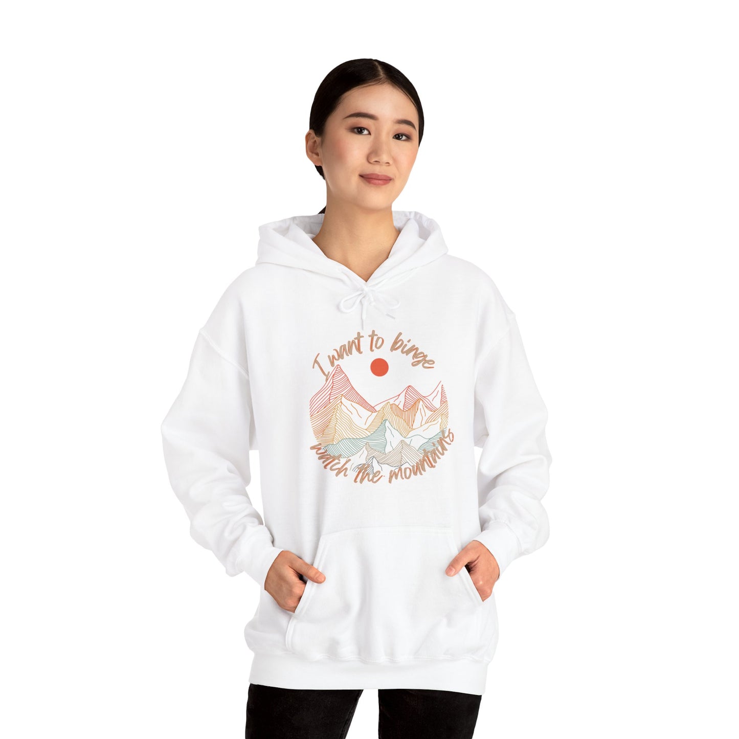 Binge Watch - Mountains - Unisex Heavy Blend™ Hooded Sweatshirt