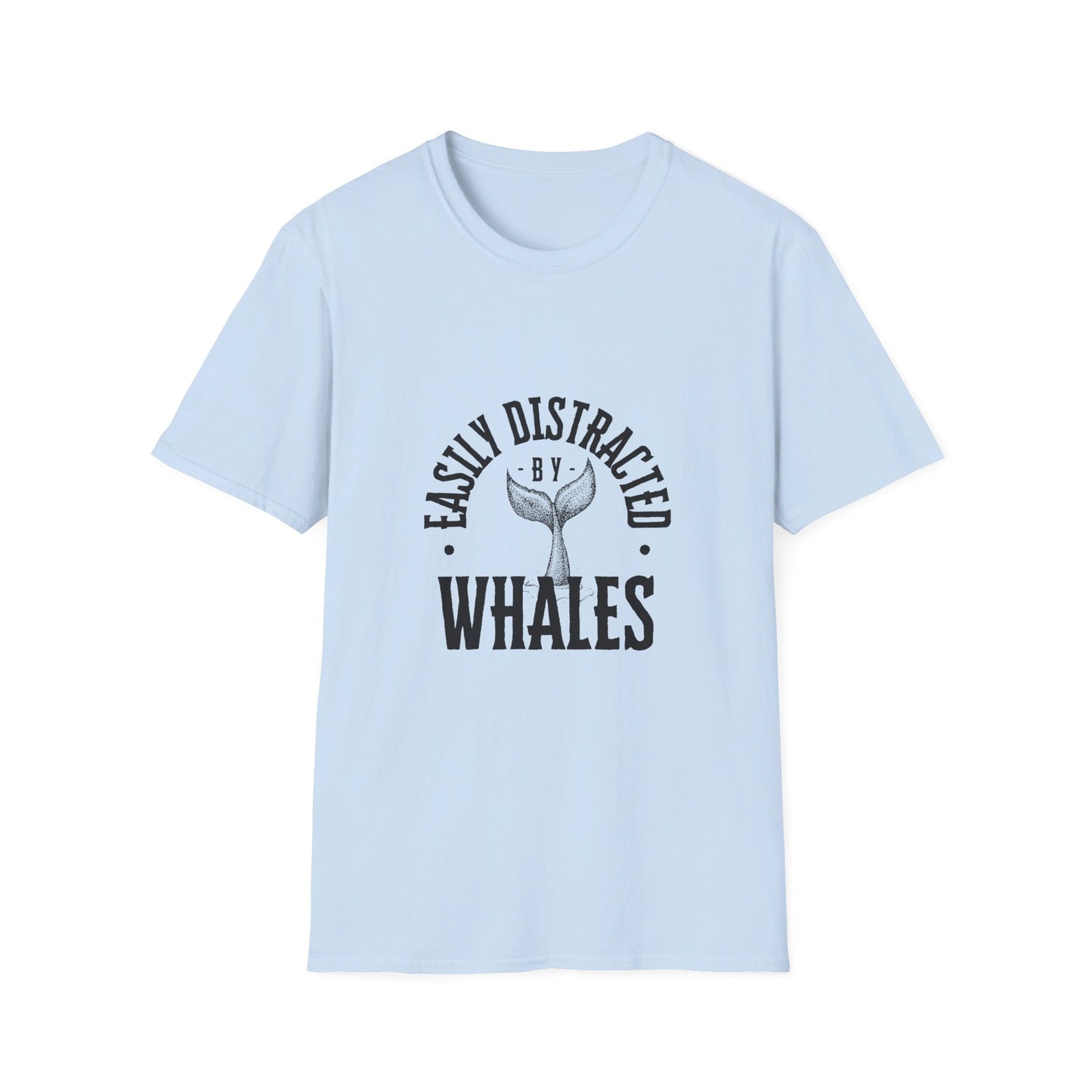 Easily distracted - Whales - Unisex Softstyle T-Shirt